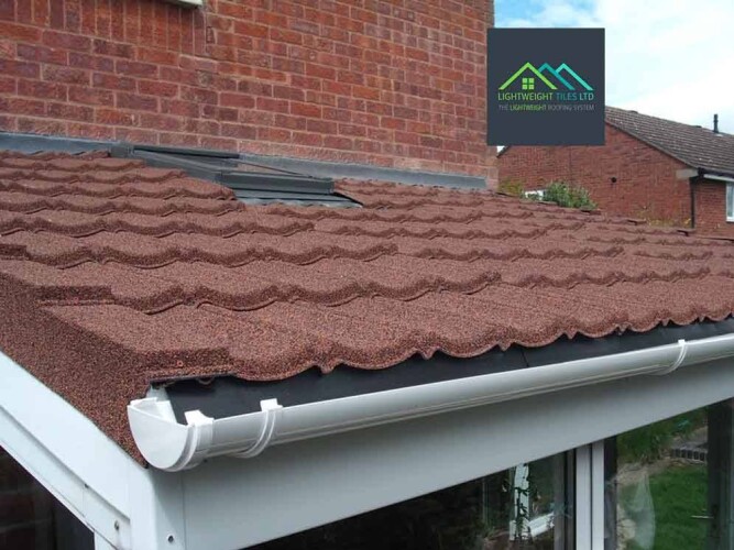 21 Lean to conservatory with brown recycled roof tiles