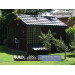 Plastic roof verges on a completed Arden shed