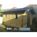 lightweight Plastic roof verges on a completed Garden Shed