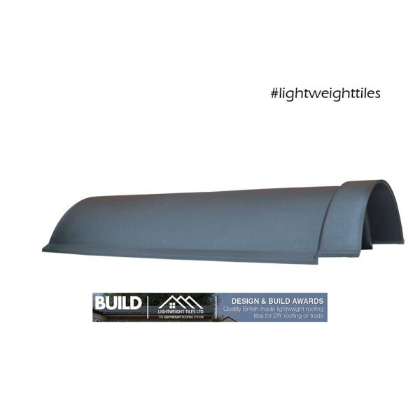 Low cost | Lightweight black plastic roof ridge tiles