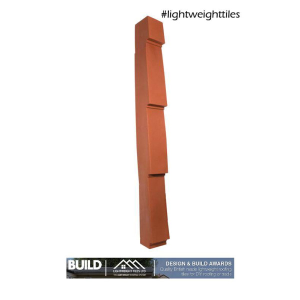 Stand alone image | Red Plastic Roof Ridge Tiles by Lightweight Tiles 
