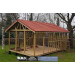 Garden Shed using Lightweight Plastic Tiles For Roof