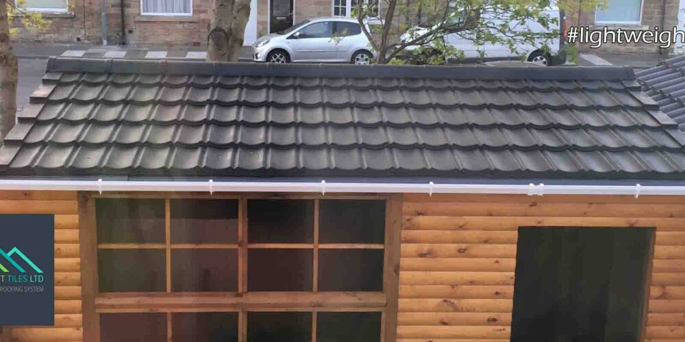 Plastic roof tiles in black | Budget Garden Shed Roof Replacement