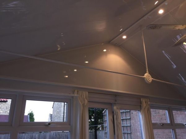 The finished internal look for LightWeight Tiles conservatory roofs