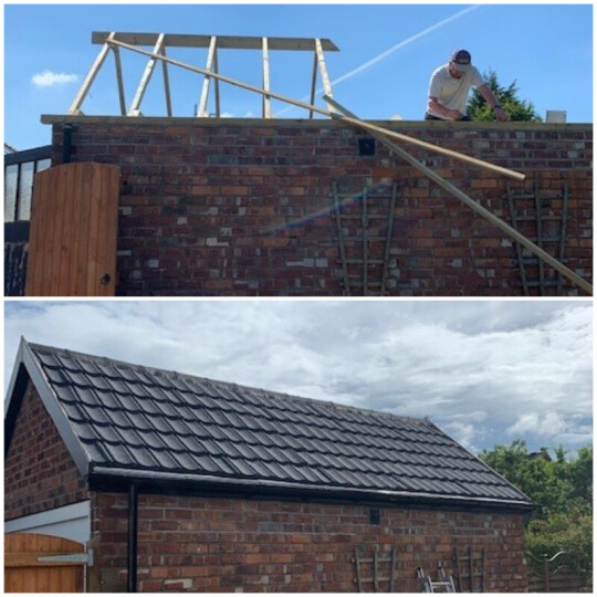 Grey Gable Garage before after BillMc