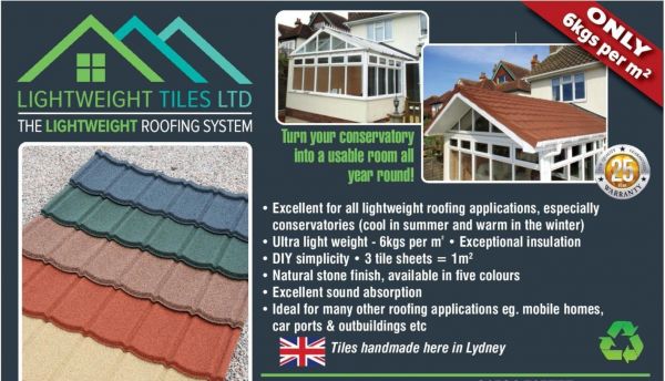 Warm Conservatory Roof Replacement - LightWeight Tiles