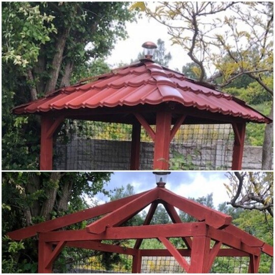 before after G Stewart budget red gazebo