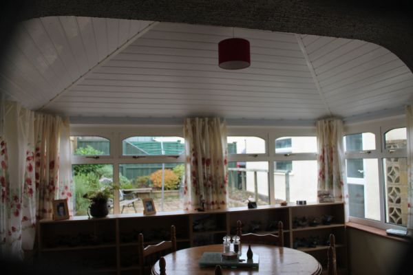 The finished internal look for LightWeight Tiles conservatory roofs