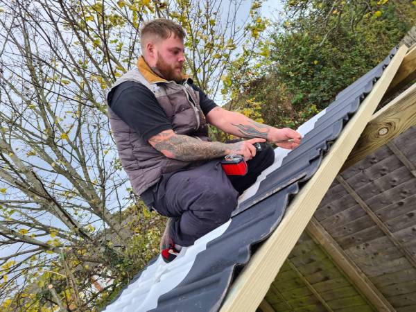 installing the tiles