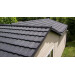 garden office with recycled grey roof tiles